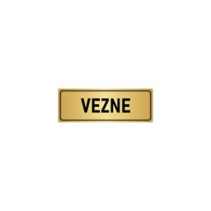 Metal Yönlendirme Levhası, Departman Kapı İsimliği Vezne 7x20 Cm Altın Renk