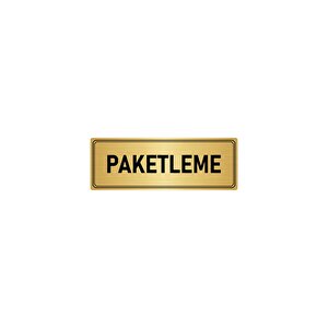 Metal Yönlendirme Levhası, Departman Kapı İsimliği Paketleme 7x20 Cm Altın Renk