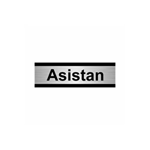 Asistan 10x20cm Gümüş Renk Metal Yönlendirme Levhası
