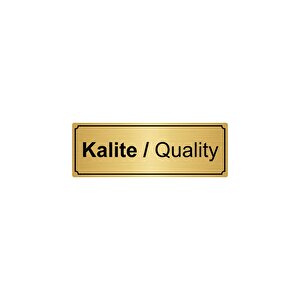 Kali̇te/qali̇ty Yönlendi̇rme Levhasi 7cmx20cm Altin Renk Metal