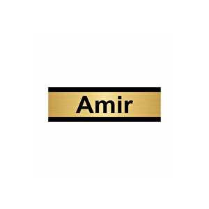 Amir 5x20cm Altın Renk Metal Yönlendirme Levhası
