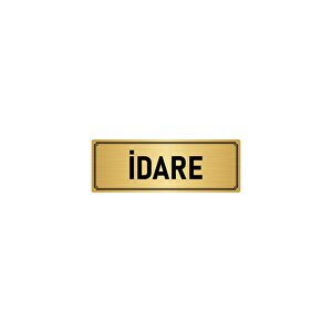 Metal Yönlendirme Levhası, Departman Kapı İsimliği İdare 7x20 Cm Altın Renk