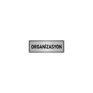 Metal Yönlendirme Levhası, Departman Kapı İsimliği Organizasyon 5x20 Cm Gümüş Renk