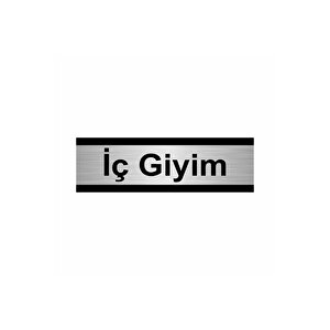 İç Giyim 10x20cm Gümüş Renk Metal Yönlendirme Levhası