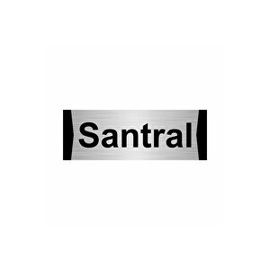 Santral 5x20cm Gümüş Renk Metal Yönlendirme Levhası