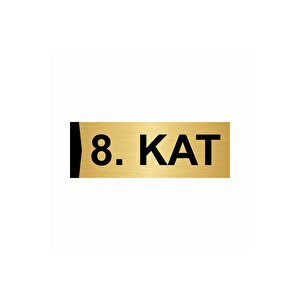 8.kat  5x20cm Altın Renk Metal Yönlendirme Levhası