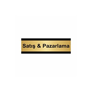 Satış&pazarlama 10x20cm Altın Renk Metal Yönlendirme Levhası