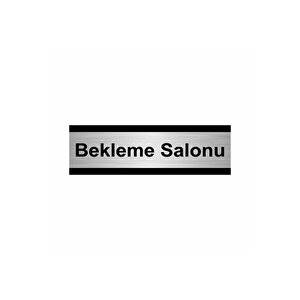 Bekleme Salonu 10x20cm Gümüş Renk Metal Yönlendirme Levhası