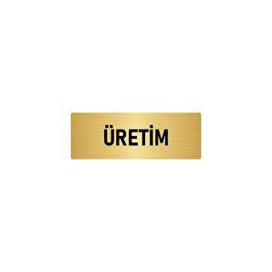 Metal Yönlendirme Levhası, Departman Kapı İsimliği Üretim 5x20 Cm Altın Renk