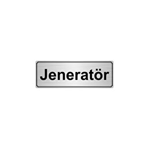Jeneratör Yönlendi̇rme Levhasi 7cmx20cmgümüş Renk Metal