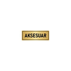 Metal Yönlendirme Levhası, Departman Kapı İsimliği Aksesuar 7x20 Cm Altın Renk