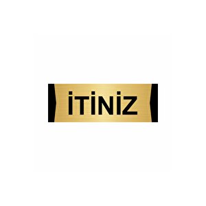 İti̇ni̇z 7x20cm Altın Renk Metal Yönlendirme Levhası