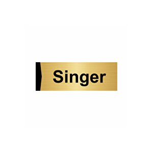 Singer 7x20cm Altın Renk Metal Yönlendirme Levhası