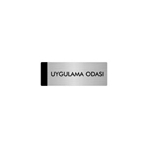 Metal Yönlendirme Levhası, Departman Kapı Isimliği Uygulama Odası 7x20 Cm Gümüş Renk