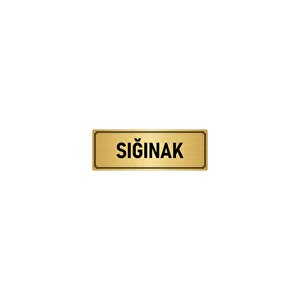 Metal Yönlendirme Levhası, Departman Kapı İsimliği Sığınak 10x20 Cm Altın Renk