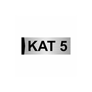 Kat 5  5x20cm Gümüş Renk Metal Yönlendirme Levhası