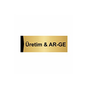 Üretim & Ar-ge 7x20cm Altın Renk Metal Yönlendirme Levhası