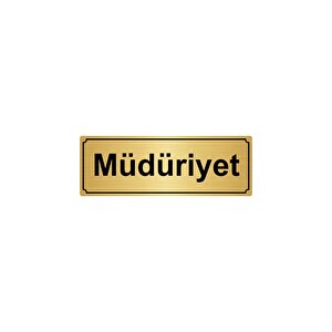 Müdüri̇yet Yönlendi̇rme Levhasi 10cmx20cm Altin Renk Metal