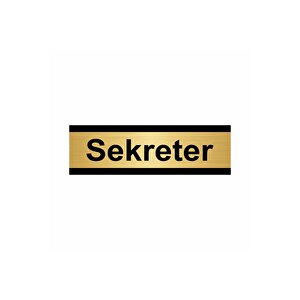 Sekreter 10x20cm Altın Renk Metal Yönlendirme Levhası