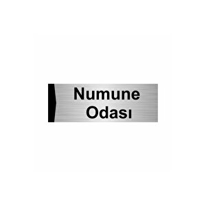 Numune Odası 5x20cm Gümüş Renk Metal Yönlendirme Levhası