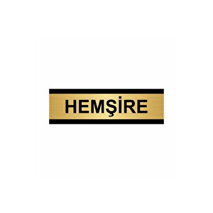 Hemşi̇re 10x20cm Altın Renk Metal Yönlendirme Levhası