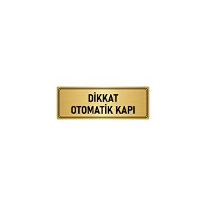 Metal Yönlendirme Levhası, Departman Kapı İsimliği Otomatik Kapı 7x20 Cm Altın Renk