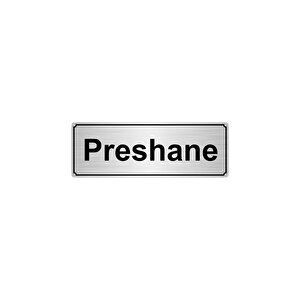 Preshane Yönlendi̇rme Levhasi 10cmx20cm Gümüş Renk Metal
