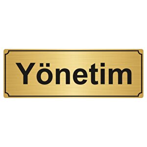 Yöneti̇m Yönlendi̇rme Levhasi 10cmx20cm Altin Renk Metal