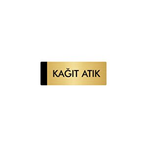 Metal Yönlendirme Levhası, Departman Kapı Isimliği Kağıt Atık 7x20 Cm Altın Renk