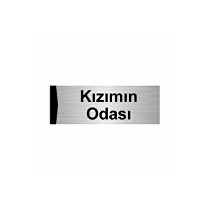 Kızımın Odası 5x20cm Gümüş Renk Metal Yönlendirme Levhası