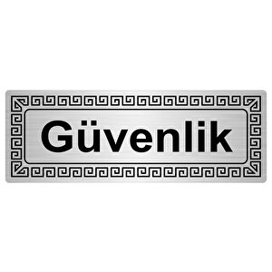 Güvenlik 7cmx20cm Metal Yönlendi̇rme Levhasi Gümüş Renk Metal