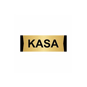 Kasa 10x20cm Altın Renk Metal Yönlendirme Levhası