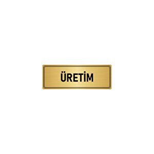 Metal Yönlendirme Levhası, Departman Kapı İsimliği Üretim 5x20 Cm Altın Renk