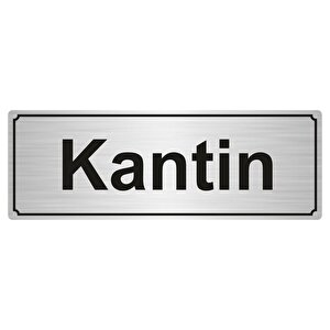 Kanti̇n Yönlendi̇rme Levhasi 7cmx20cm Gümüş Renk Metal
