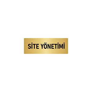 Metal Yönlendirme Levhası, Departman Kapı İsimliği Site Yönetimi 7x20 Cm Altın Renk