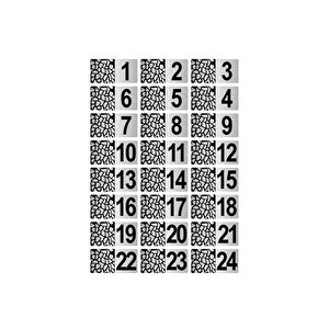 Metal Kapı Masa Dolap Posta Kutusu Numarası 7x14 Cm Gümüş Renk (1…24)