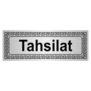 Tahsilat 7cmx20cm Metal Yönlendi̇rme Levhasi Gümüş Renk Metal