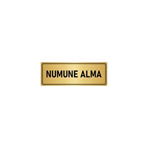 Metal Yönlendirme Levhası, Departman Kapı İsimliği Numune Alma 5x20 Cm Altın Renk