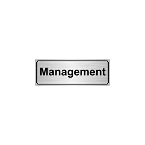 Managament Yönlendi̇rme Levhasi 7cmx20cmgümüş Renk Metal