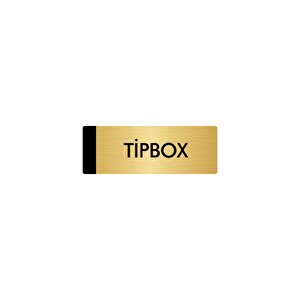 Metal Yönlendirme Levhası, Departman Kapı Isimliği Tipbox 7x20 Cm Altın Renk