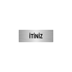 Metal Yönlendirme Levhası, Departman Kapı İsimliği İtiniz 5x20 Cm Gümüş Renk