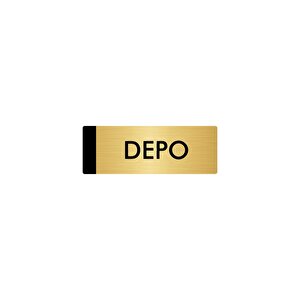 Metal Yönlendirme Levhası, Departman Kapı Isimliği Depo 7x20 Cm Altın Renk