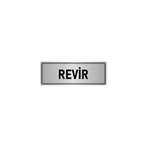 Metal Yönlendirme Levhası, Departman Kapı İsimliği Revir 7x20 Cm Gümüş Renk