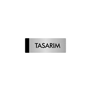 Metal Yönlendirme Levhası, Departman Kapı Isimliği Tasarım 5x20 Cm Gümüş Renk