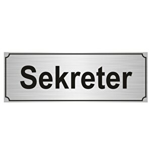 Sekreter Yönlendi̇rme Levhasi 10cmx20cm Gümüş Renk Metal