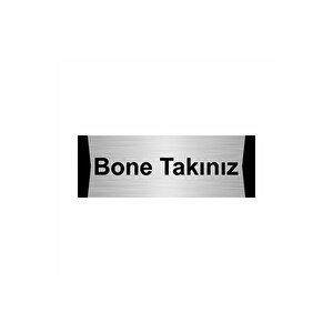 Bone Takınız 10x20cm Gümüş Renk Metal Yönlendirme Levhası