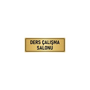 Metal Yönlendirme Levhası, Departman Kapı İsimliği Ders Çalışma S 10x20 Cm Altın Renk
