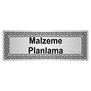 Malzeme Planlama 7cmx20cm Metal Yönlendi̇rme Levhasi Gümüş Renk Metal