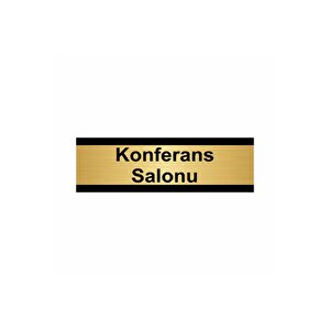 Konferans Salonu 10x20cm Altın Renk Metal Yönlendirme Levhası