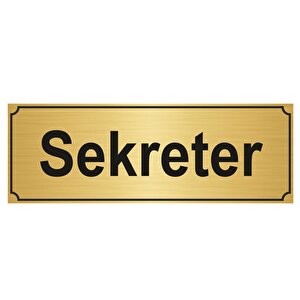 Sekreter Yönlendi̇rme Levhasi 5cmx20cm Altin Renk Metal